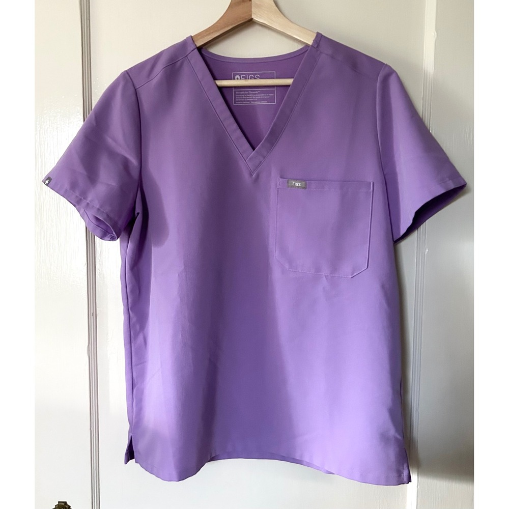 Figs Women's Catarina Top Zamora Jogger Scrub 2 Pc Set Size M Lilac Dawn - Picture 8 of 12